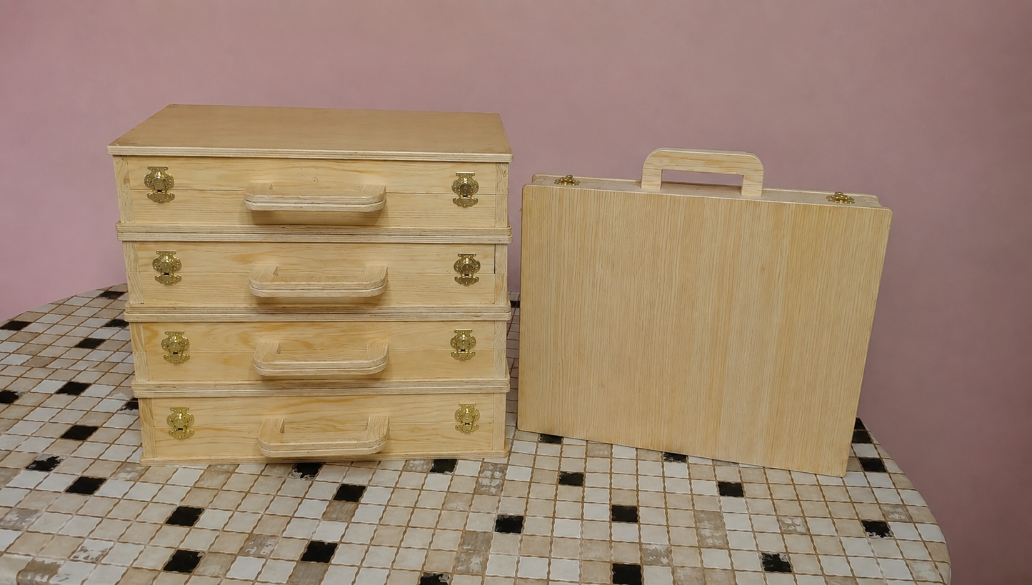 Table valise pliable en bois rouge ⭐⭐⭐