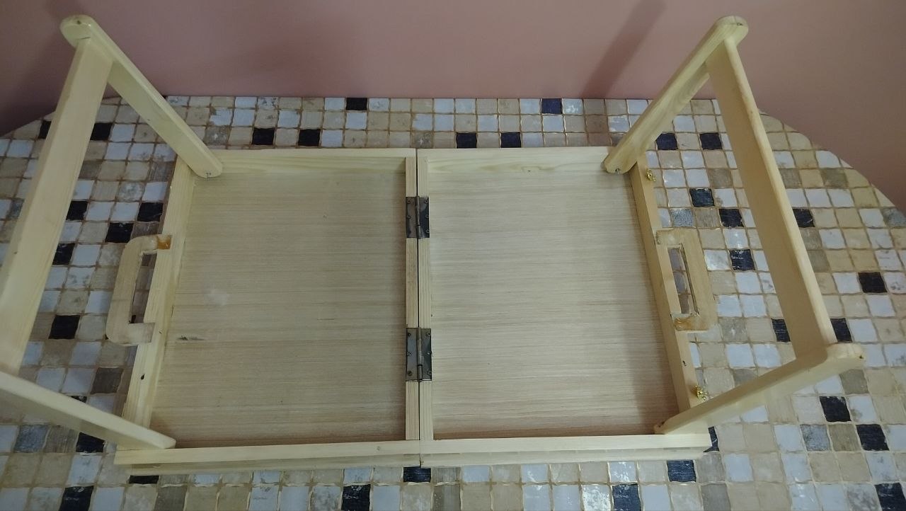 Table valise pliable en bois rouge ⭐⭐⭐
